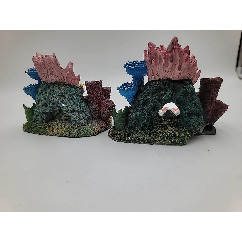 5pc Fake Coral Aquarium Decoration Lot‎ Anemone Cave Colorful READ